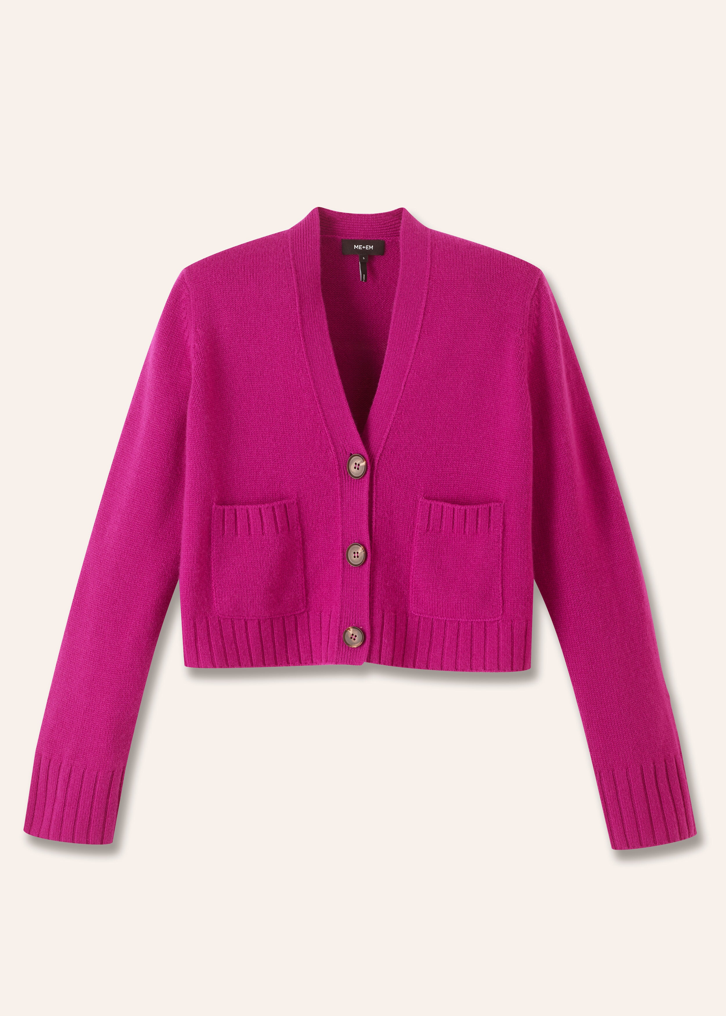 Luxe Cashmere Relaxed Cardigan Berry