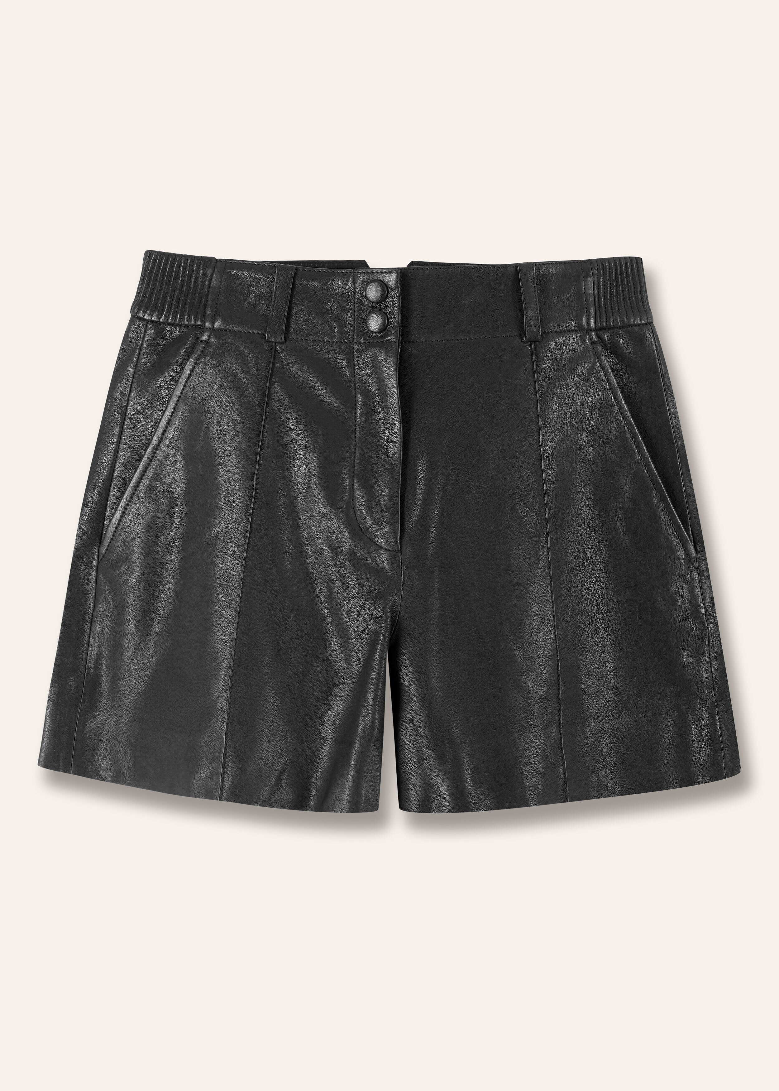 Leather Short Black