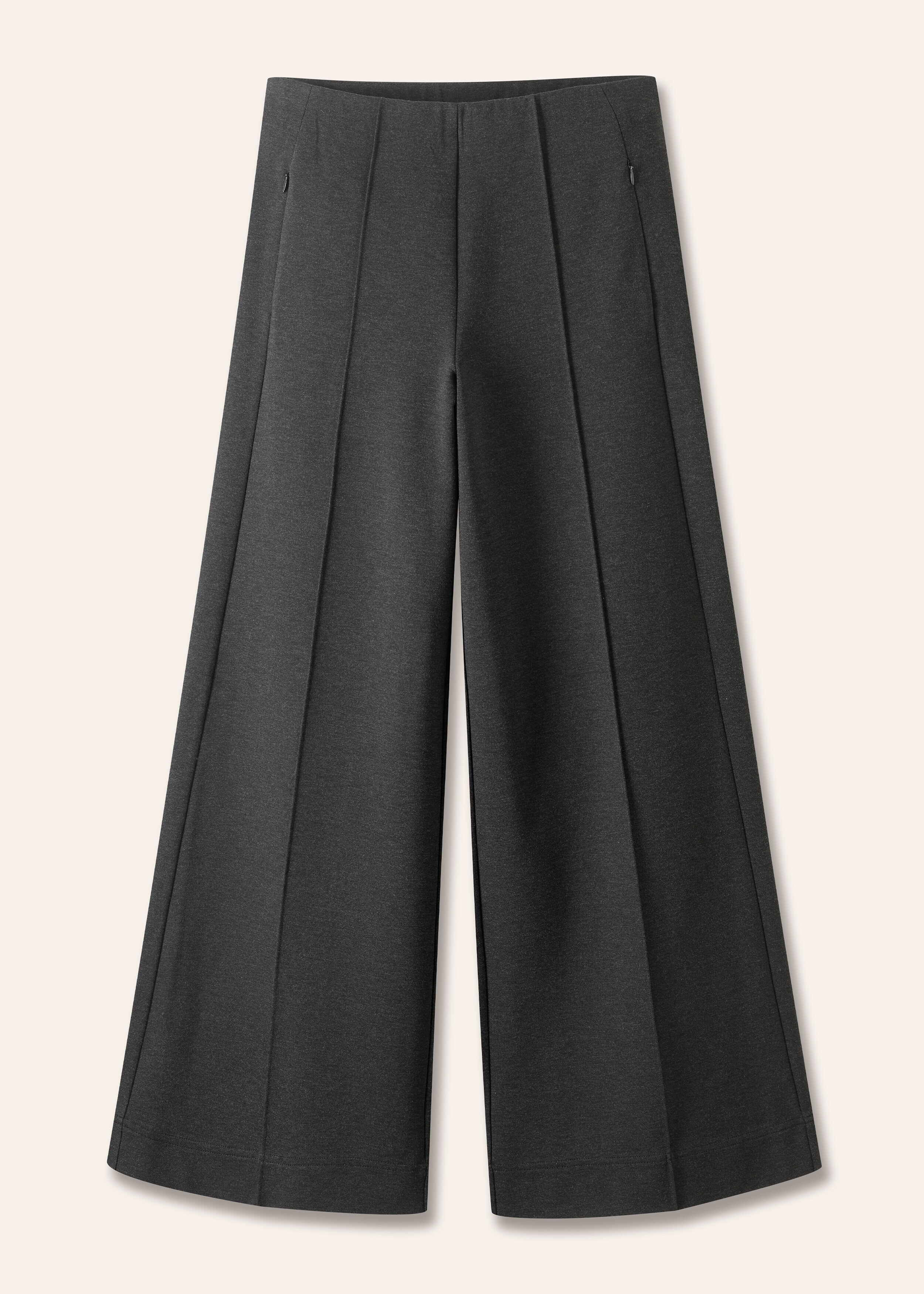 Perfect Simplicity Tailored Palazzo Charcoal Marl