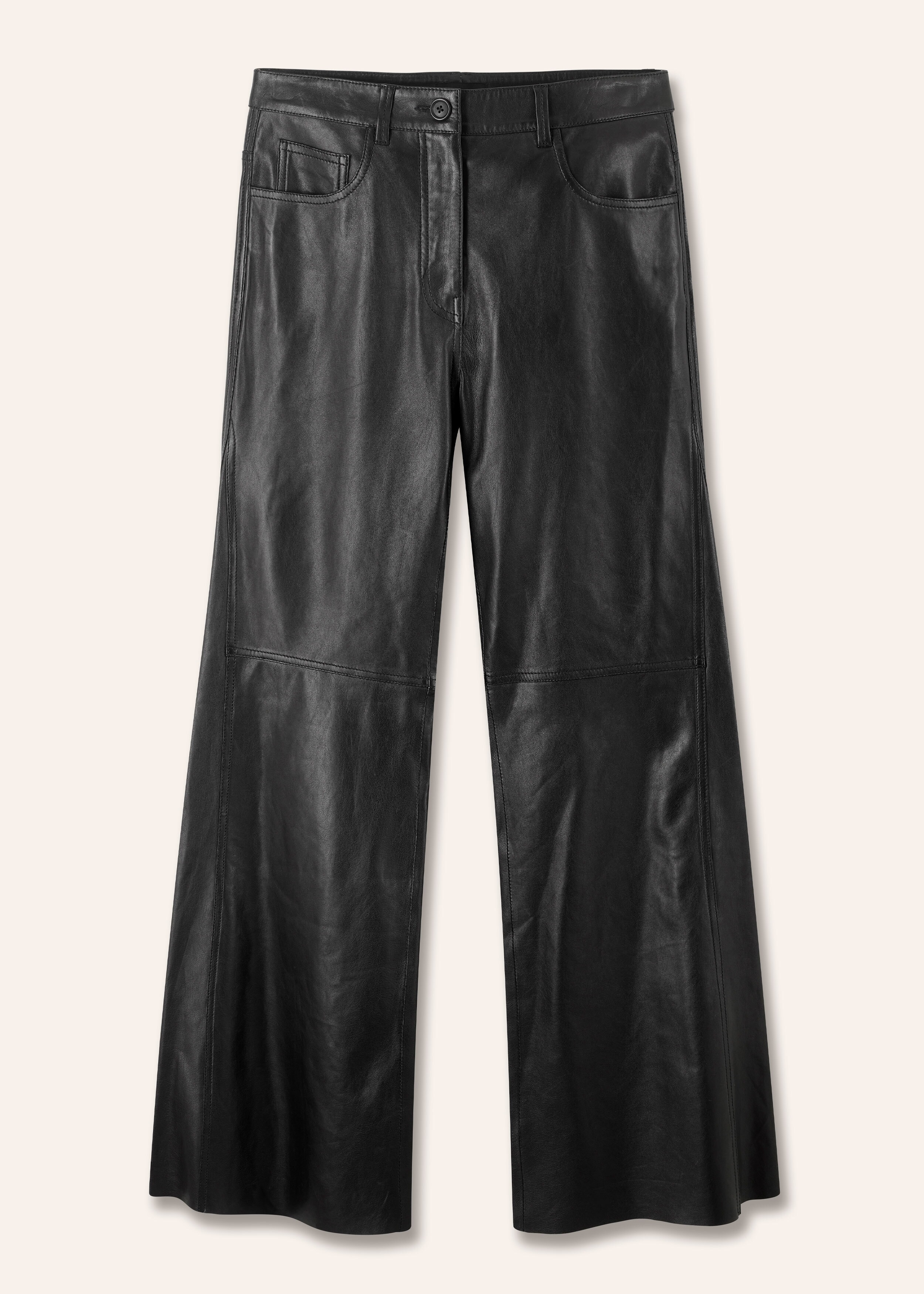 Lumiere Flare Split Leg Faux Leather Trouser NP41040A - Bootery Boutique