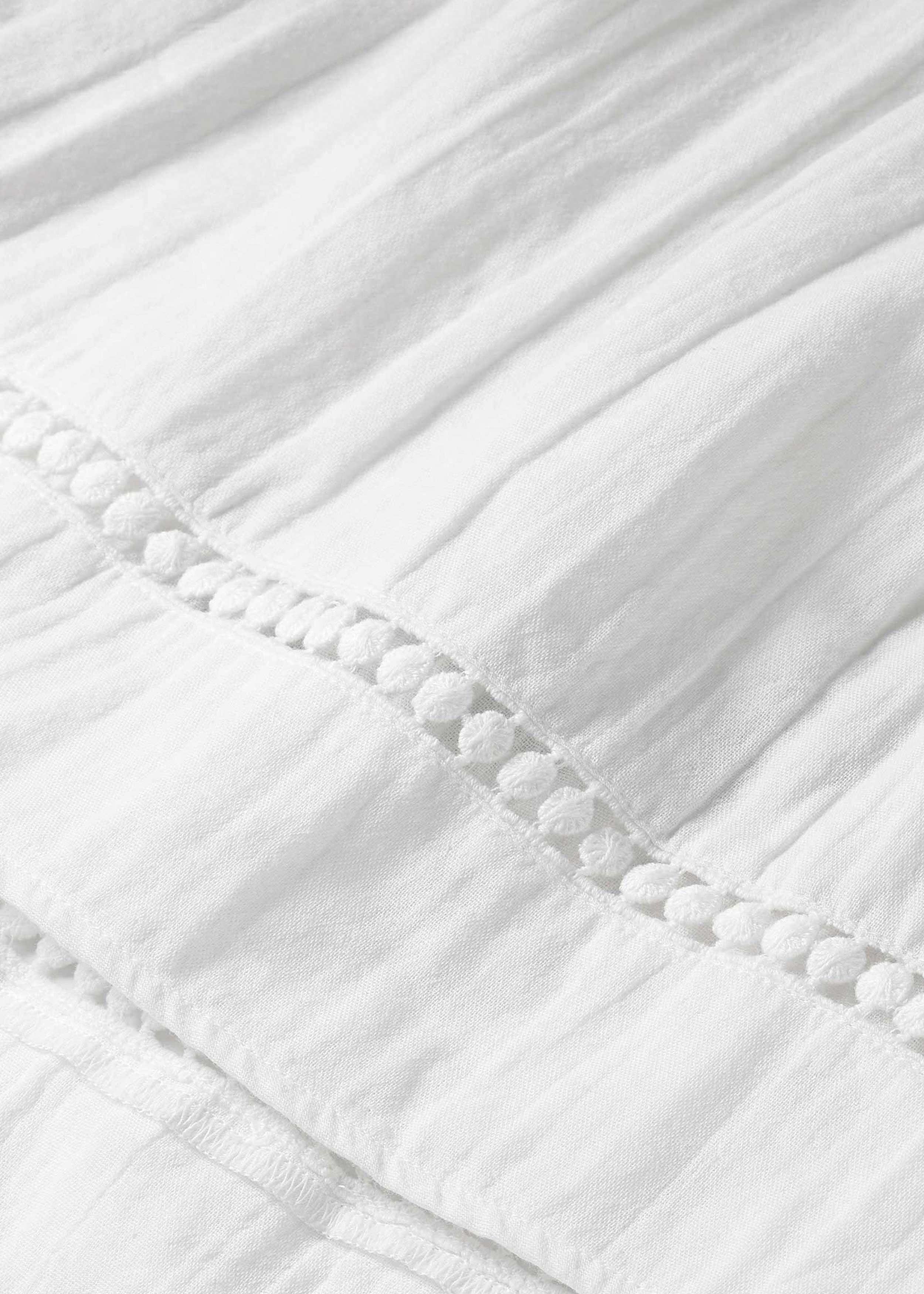 Cotton Frill Sleeve Shirt Dress Fresh White