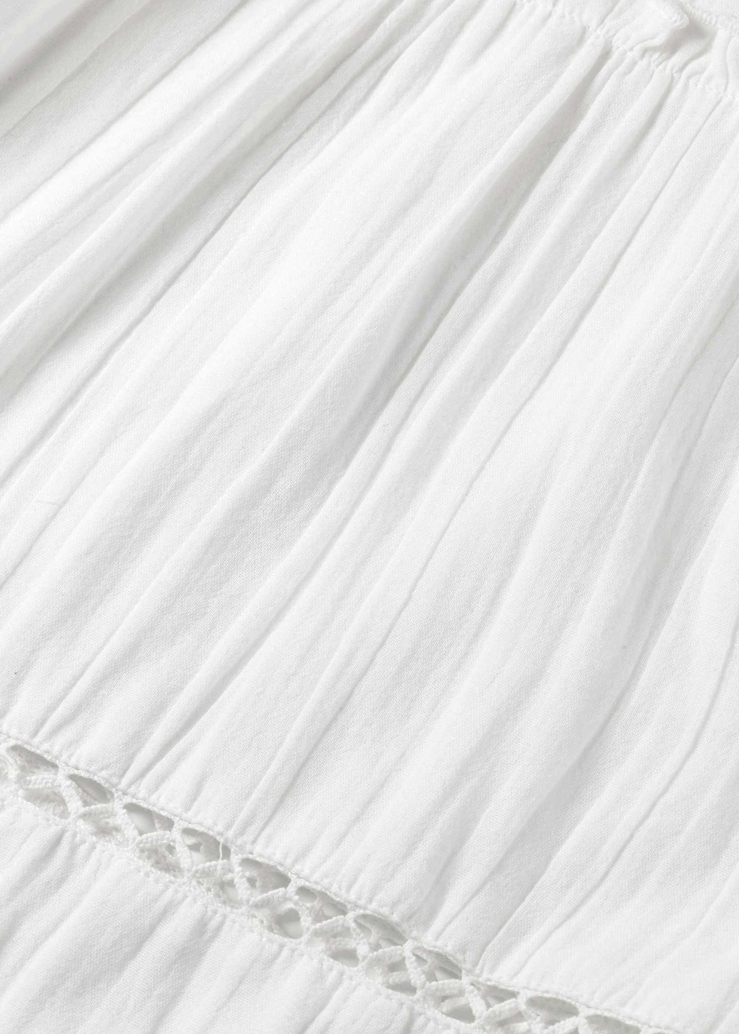 Lace Insert Cotton Maxi Dress